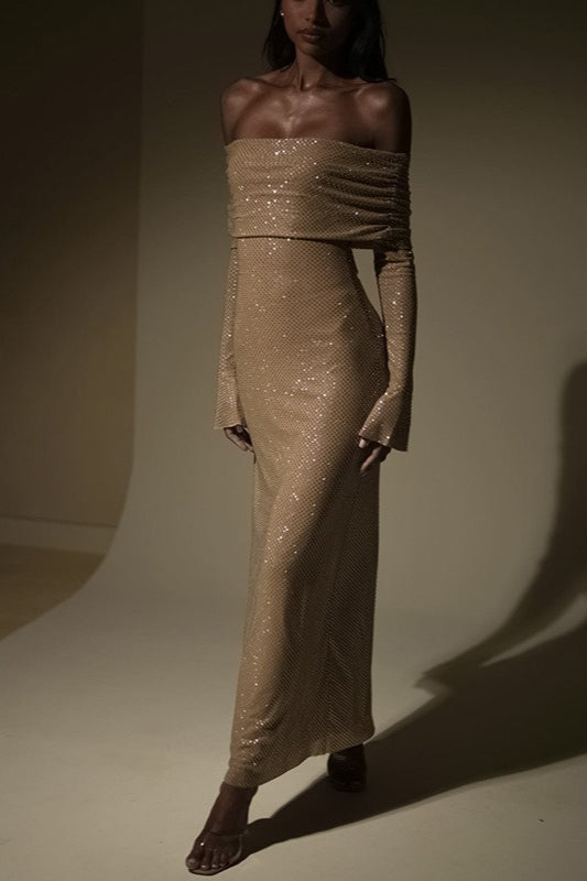Bodycon Edition Sequin Maxi Party Dress
