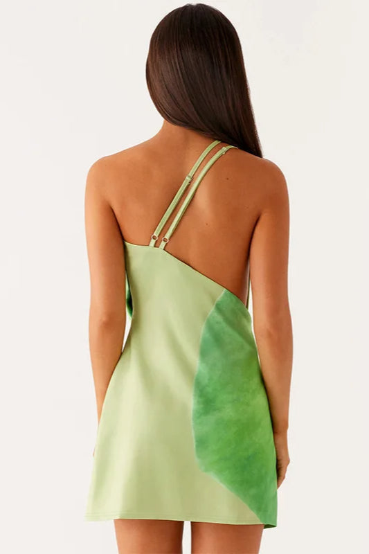 Hem Irregular Backless Mini Dress
