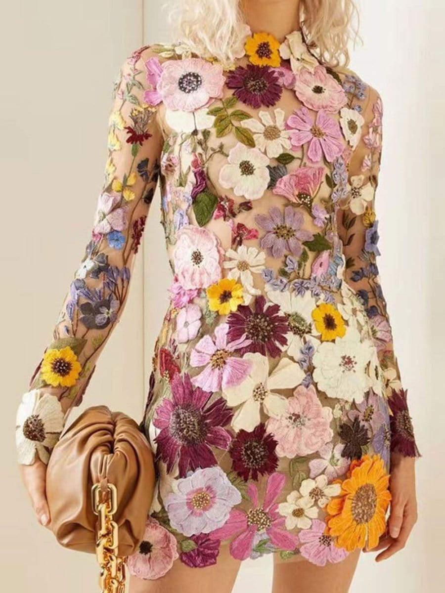 Charlotte Botanical Mini Dress