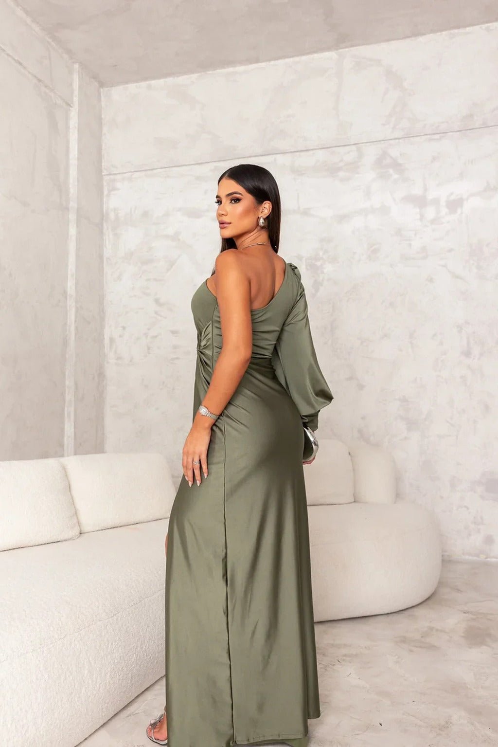 Violeta Graceful Maxi Dress Made of Flowing Fabric for Women