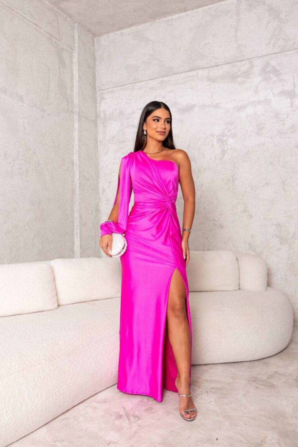 Violeta Graceful Maxi Dress Made of Flowing Fabric for Women