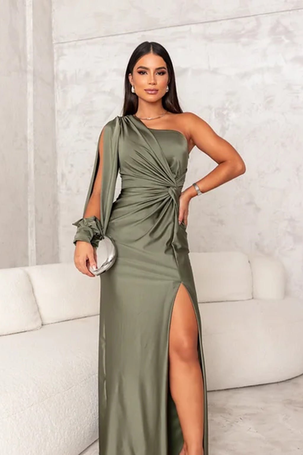 Violeta Graceful Maxi Dress Made of Flowing Fabric for Women