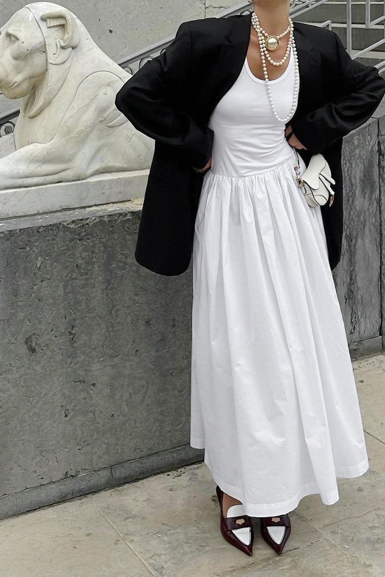 Knit U Neck Maxi Dress