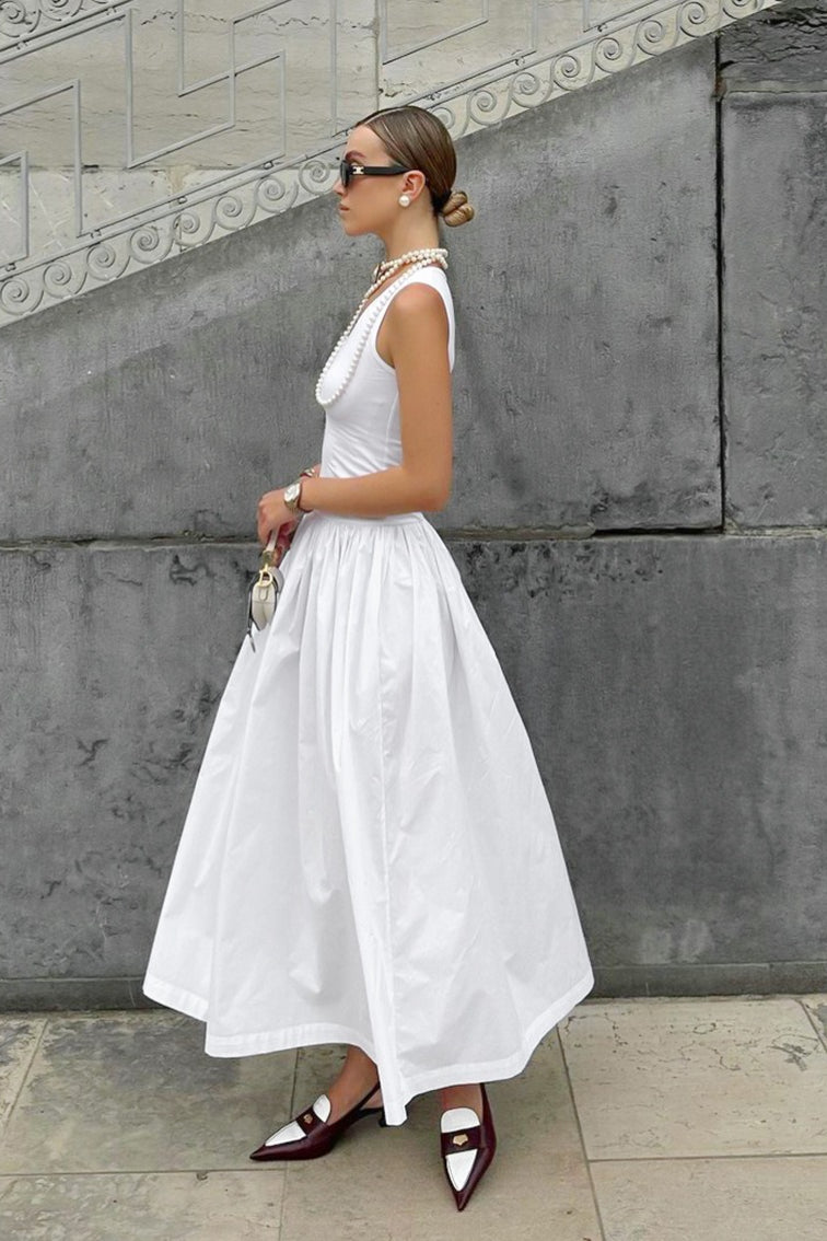 Knit U Neck Maxi Dress