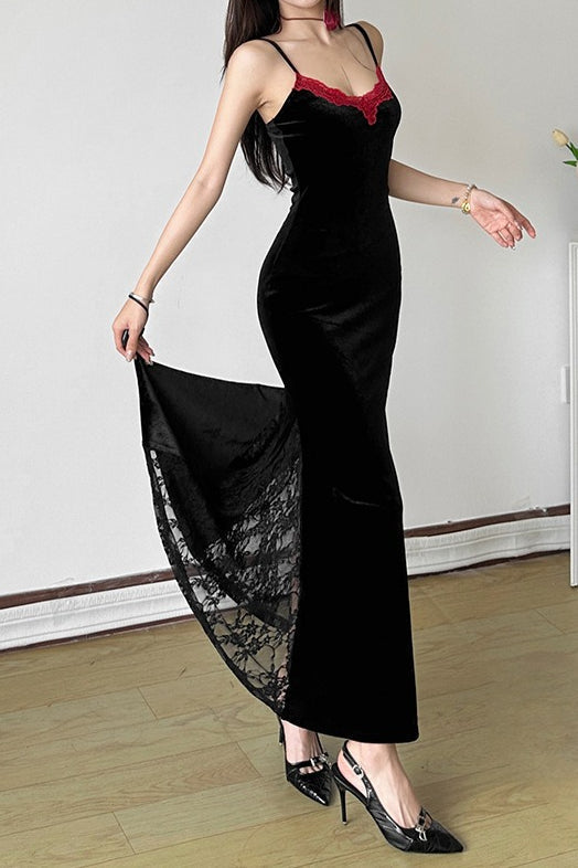 Lace Edition Trim Cami Maxi Lace Dress