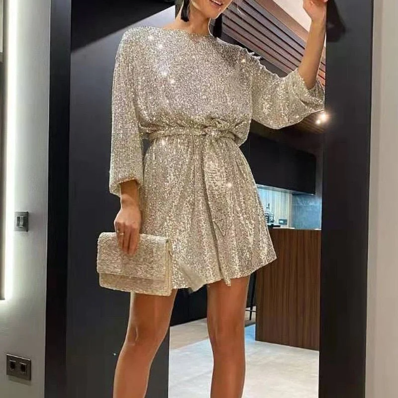 Boutique Jennifer Women's Sequin Mini Dress Premium Wardrobe Essential
