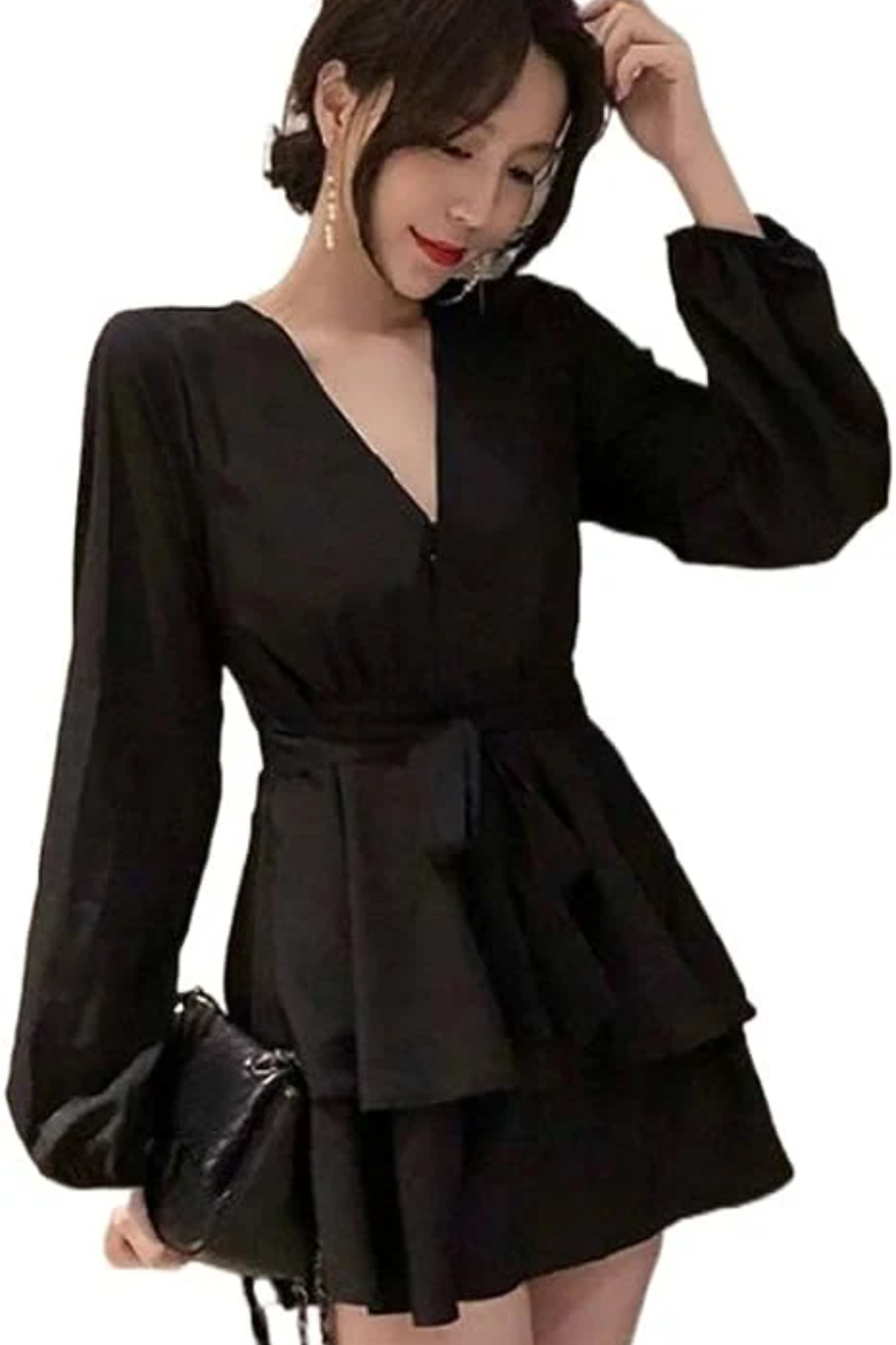 Exclusive Johana Summer Wrap Mini Dress Elevated Occasion Wear