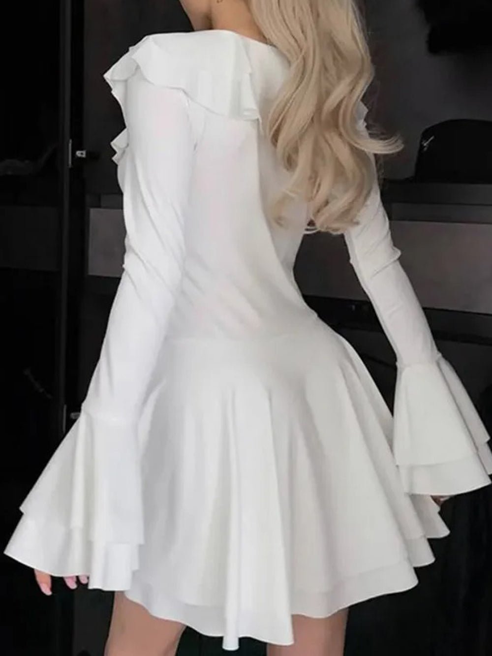 Long Daphne Sleeve Mini Dress