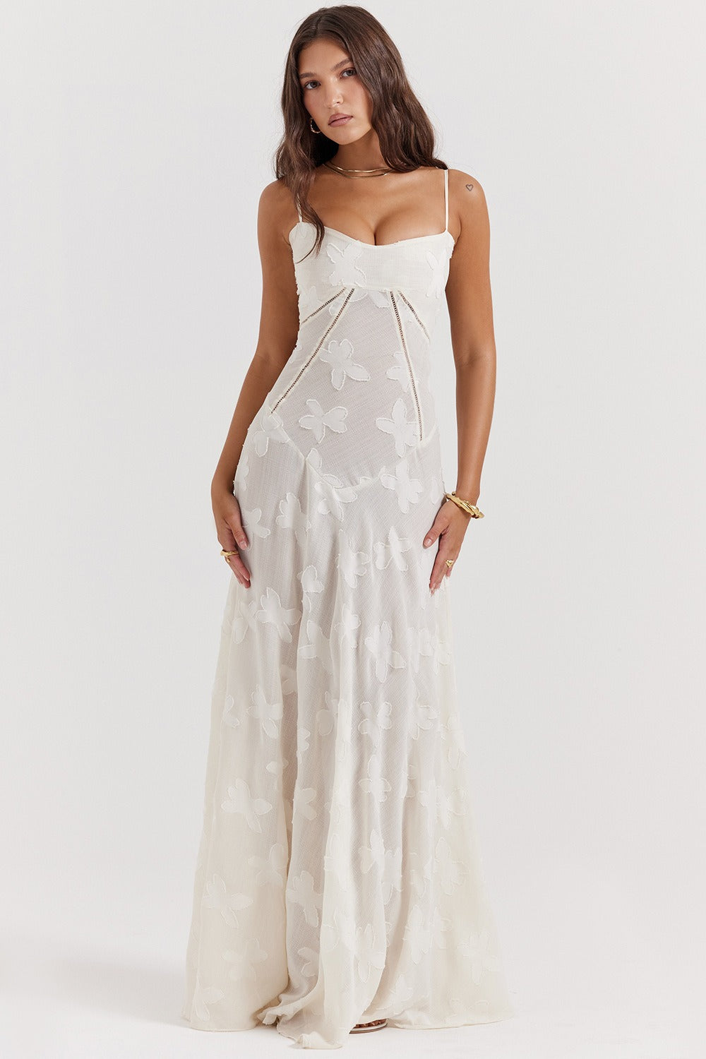 Lace Edition TieStrap Romantic Maxi Dress