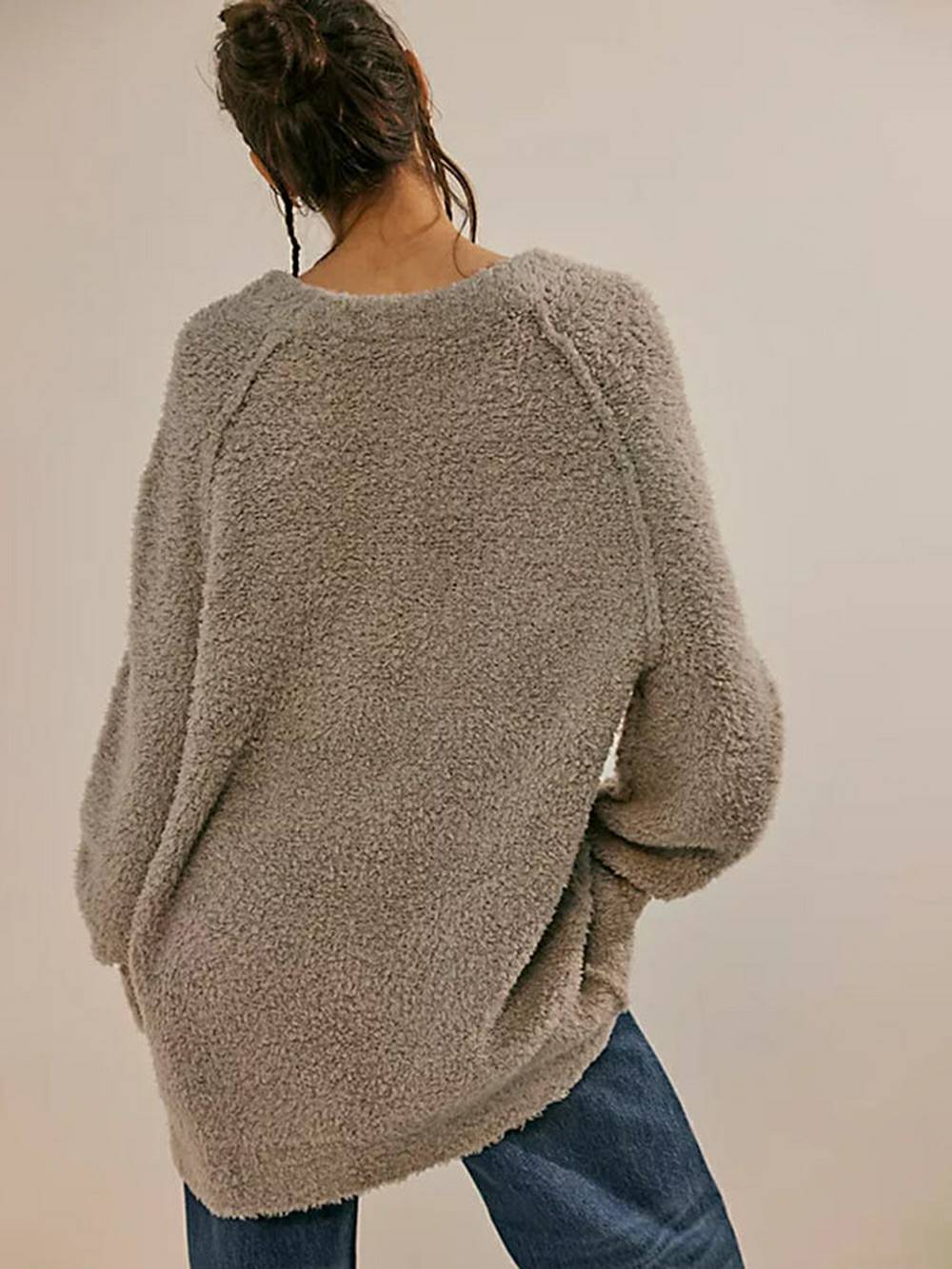 Flowy Lace Mini Dress & Teddy Sweater