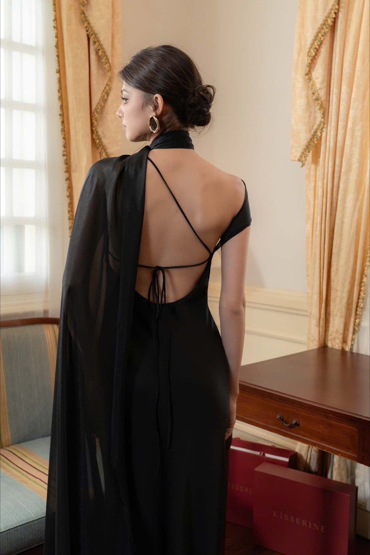 Satin Mermaid Slim Fit Graceful One Shoulder Solid Color Prom Dress