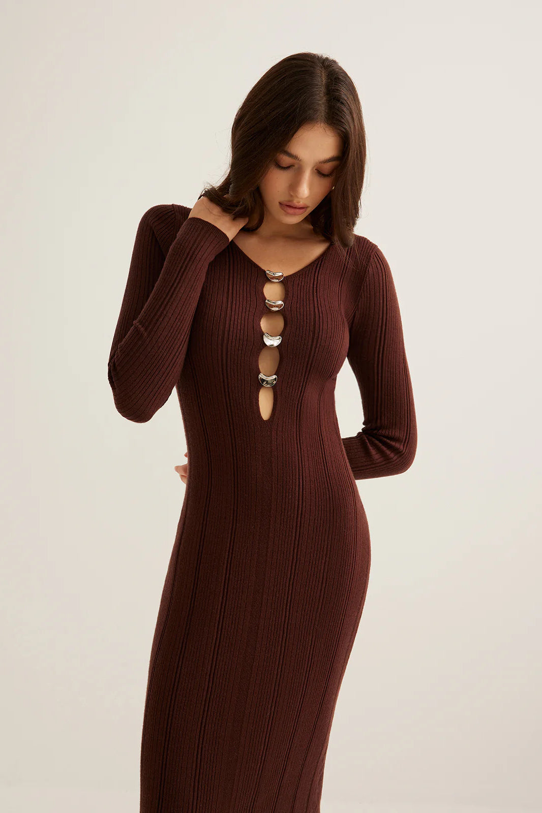 Chic Ribbed Knit Bodycon Dress