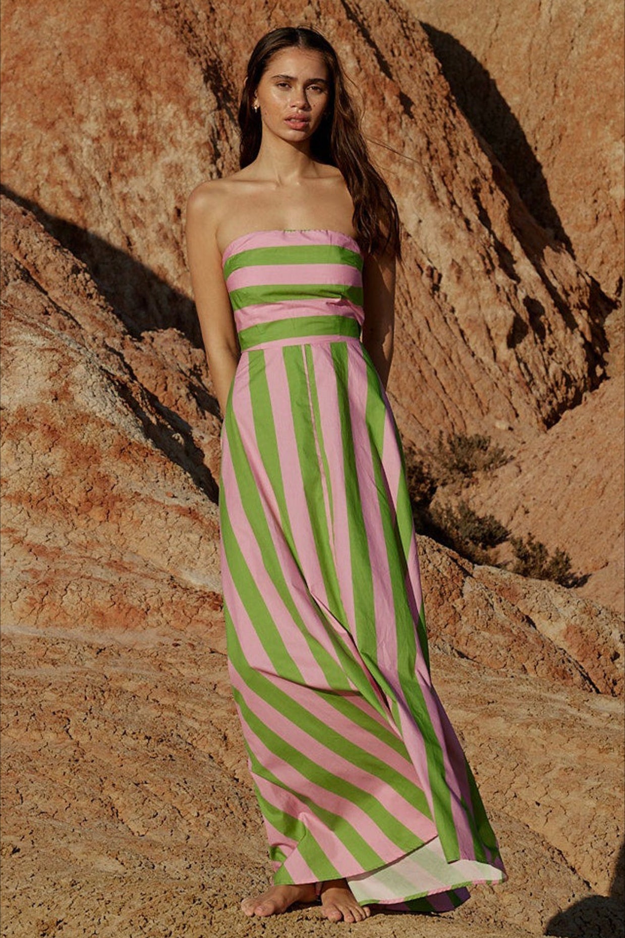 Chic Striped A Line Vacation Dress