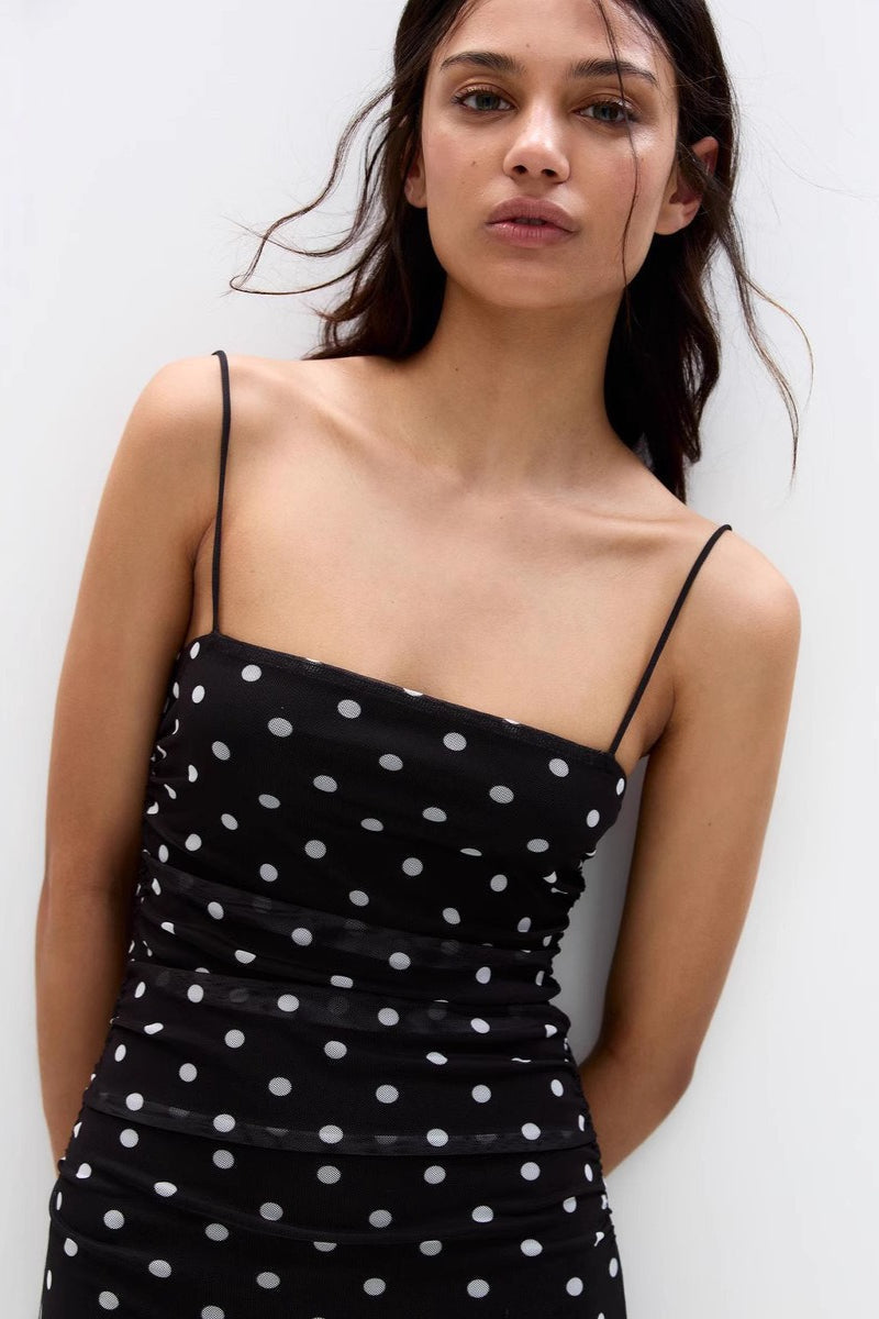 Polka Edition Dot Cami Bodycon Maxi Dress