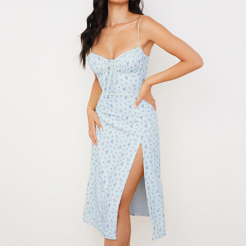 Amina Luxe Women's Summer Flower Wedding Guest Strap Dress 2024 Everyday Edit