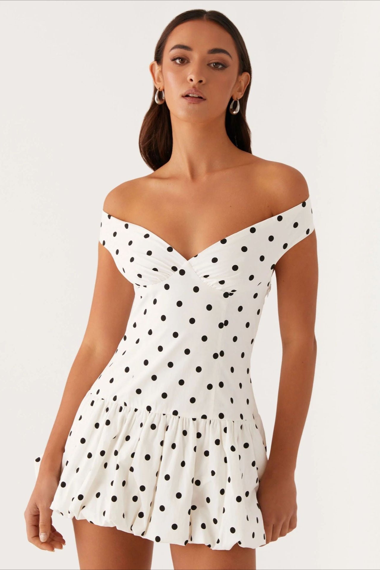 Peplum OffShoulder Mini Dress