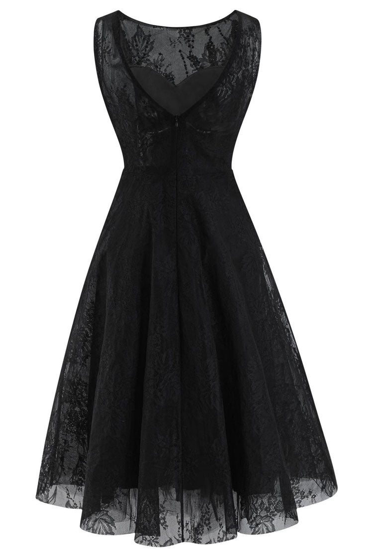 Graceful Crew Neck Sleeveless Beaded Feather Cocktail Party Midi Dress - Black