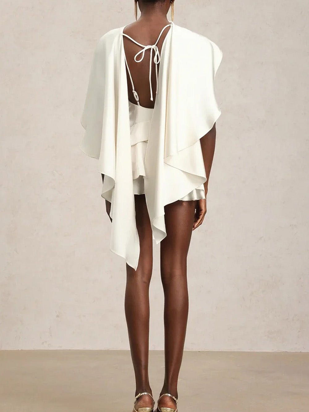 Cape Elise Ruffle Mini Dress
