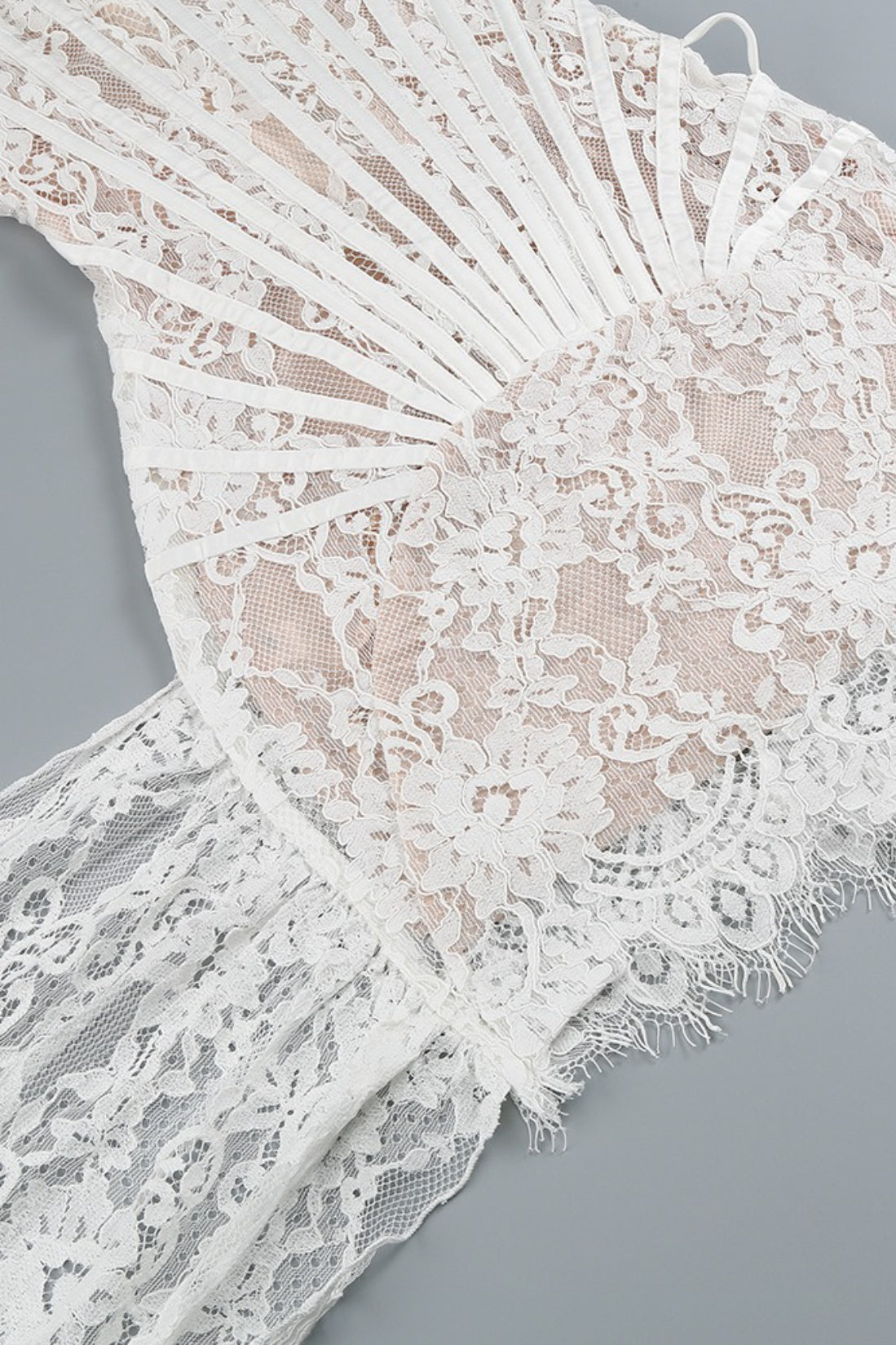 Lace Strapless Corset Sheer Mini Dress