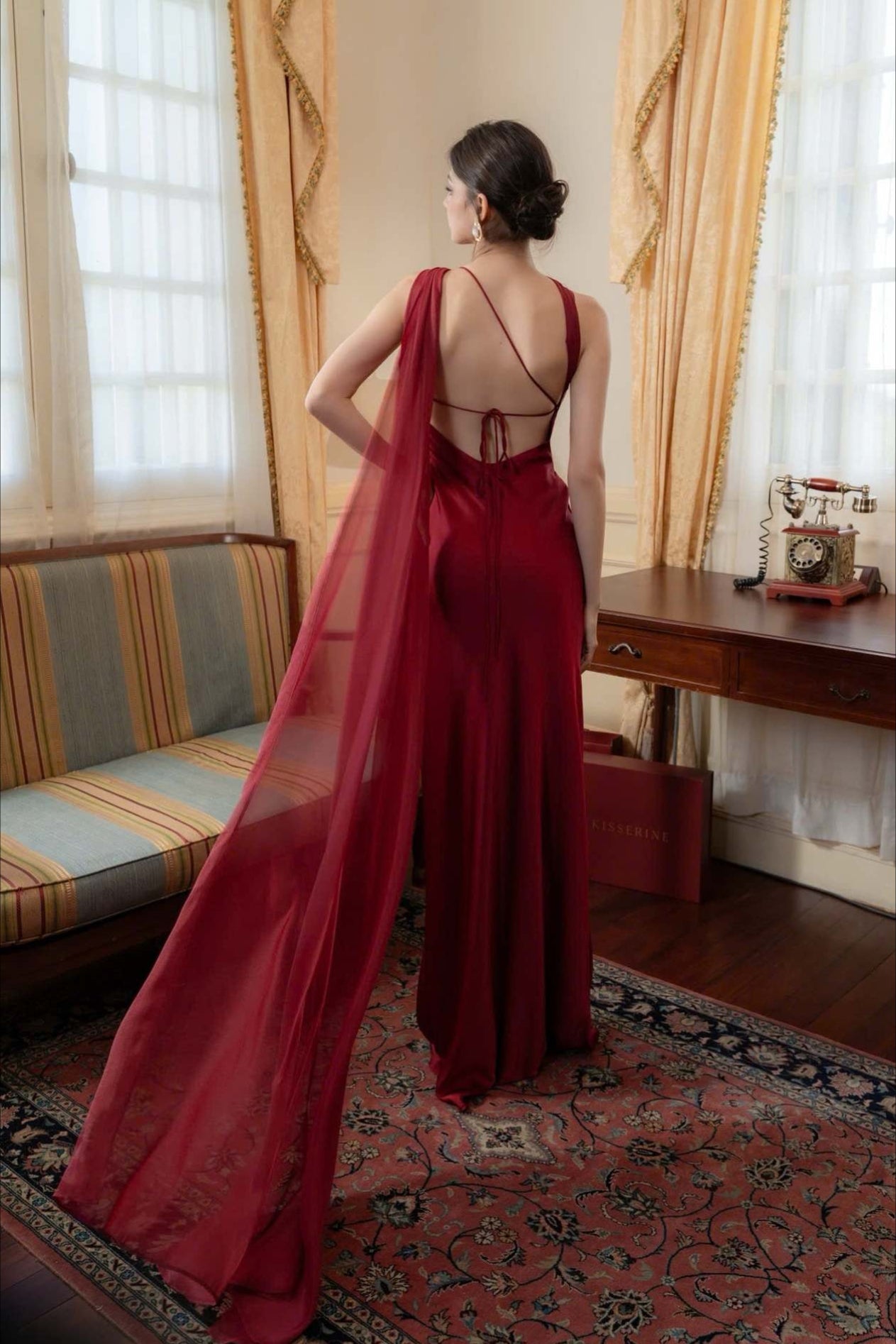 Satin Mermaid Slim Fit Graceful One Shoulder Solid Color Prom Dress