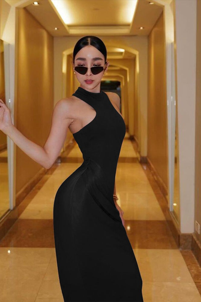 Cutout Sleeveless Shaped Fit Maxi Dress
