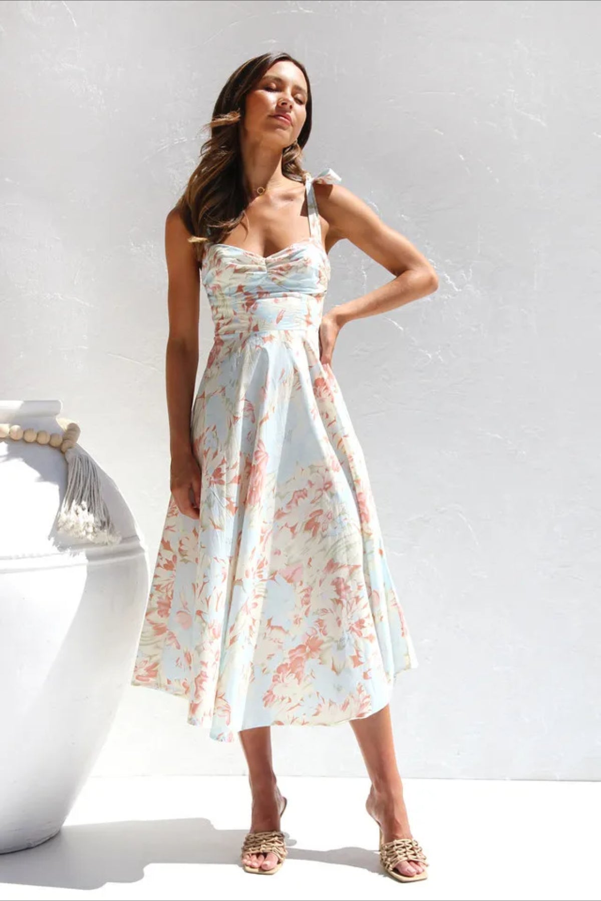 Boho Edition Sleeveless Maxi Floral Dress