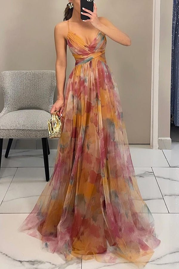 Paty Chic Maxi Dress in an Elegant Floral Print for Women