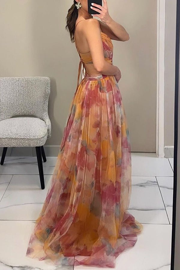 Paty Chic Maxi Dress in an Elegant Floral Print for Women