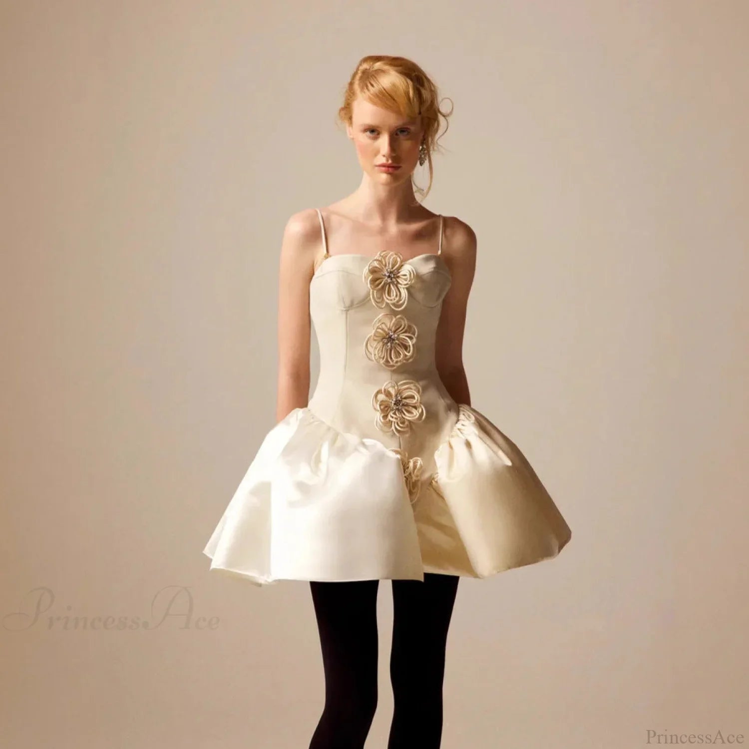 Flower Lace Bandage Prom Dress for Birthday Party