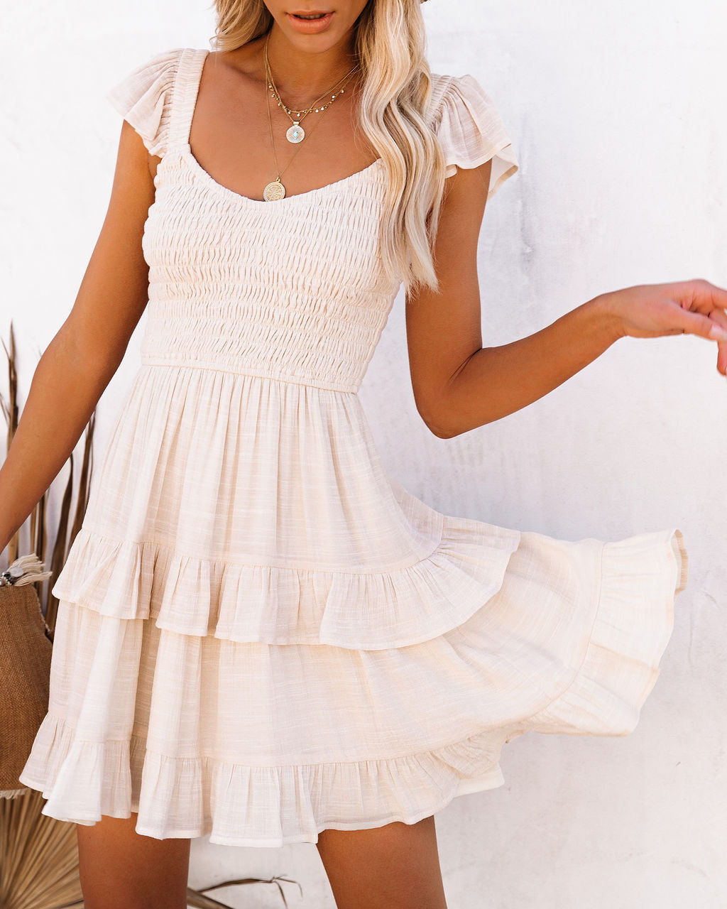 Smocked Graham Ruffle Babydoll Dress