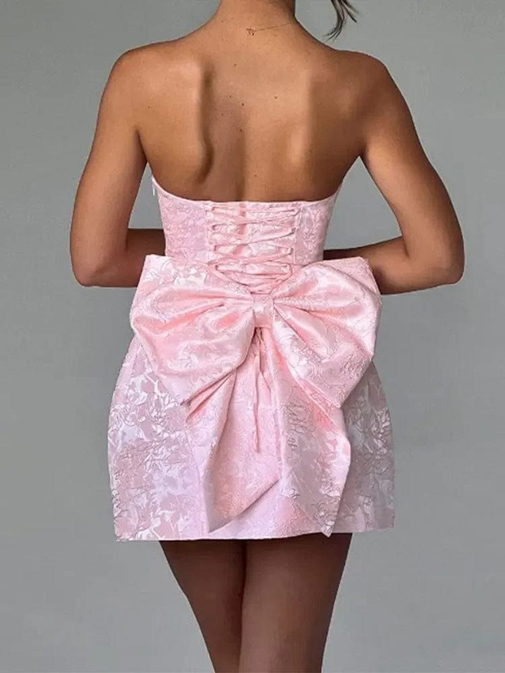 Sleeveless Harper Bow Embellished Mini Dress