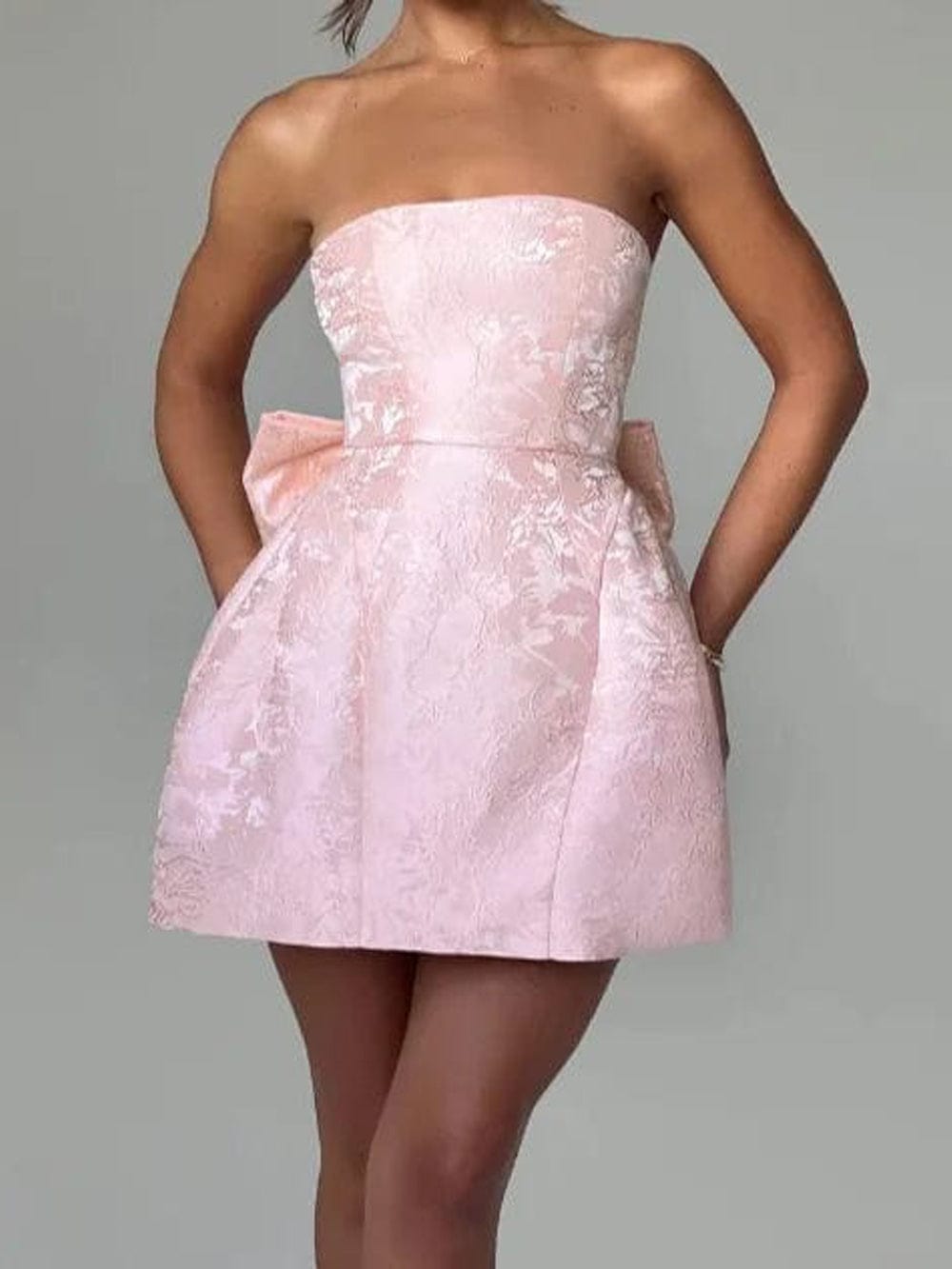 Sleeveless Harper Bow Embellished Mini Dress