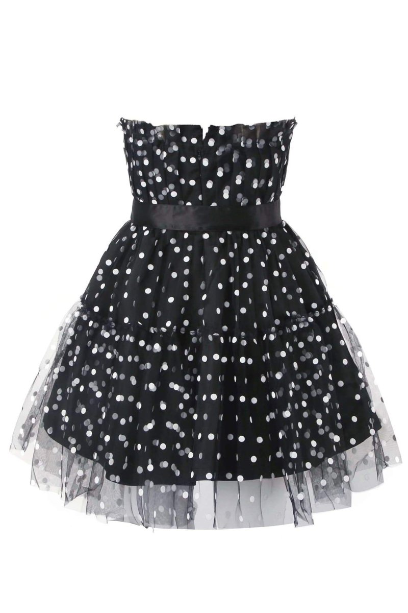 Statement Katherine Polka Dot Tulle Mini Dress Evening Wear Edit