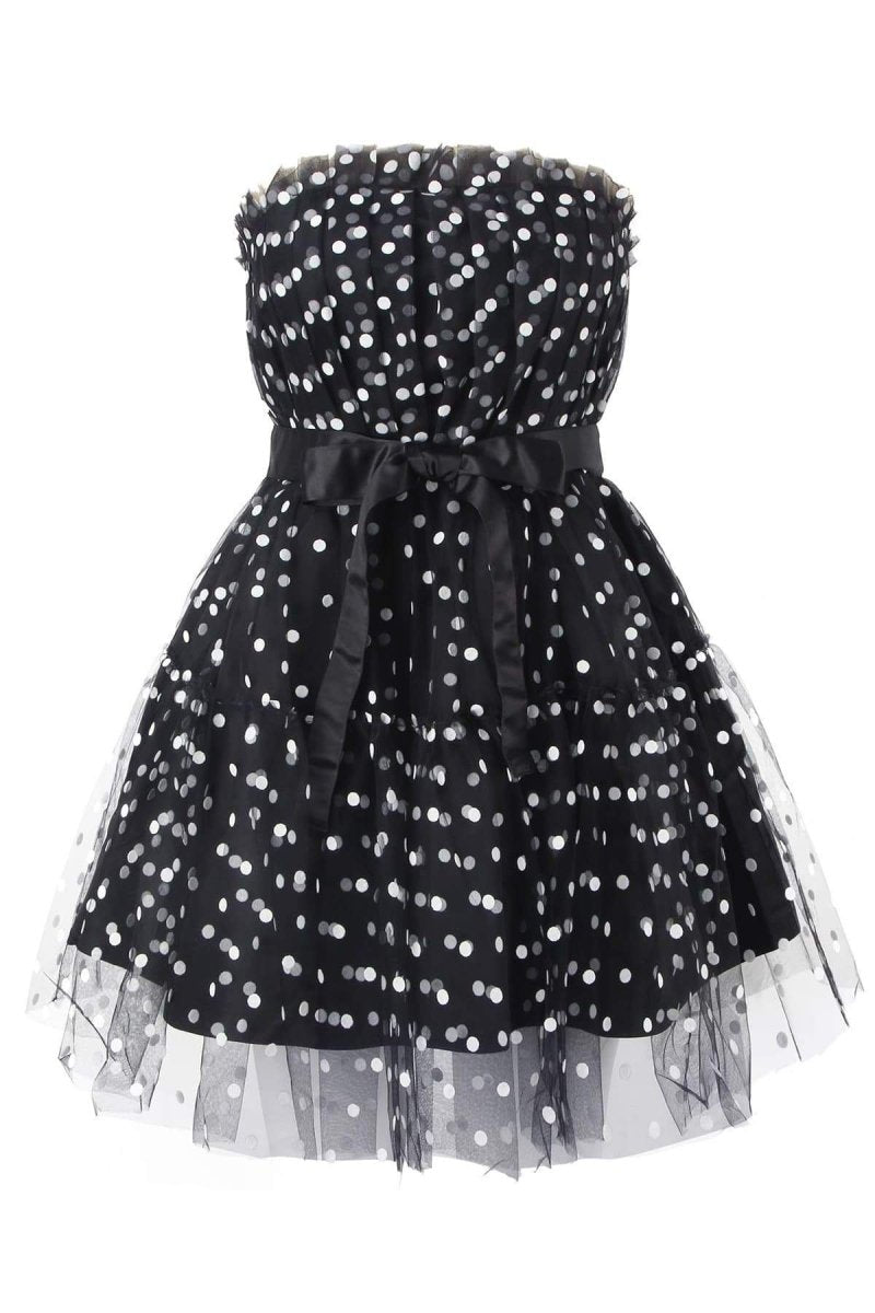 Statement Katherine Polka Dot Tulle Mini Dress Evening Wear Edit