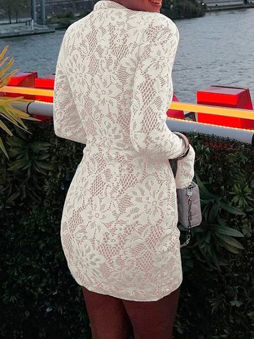 Long Jane Sleeve Mini Dress