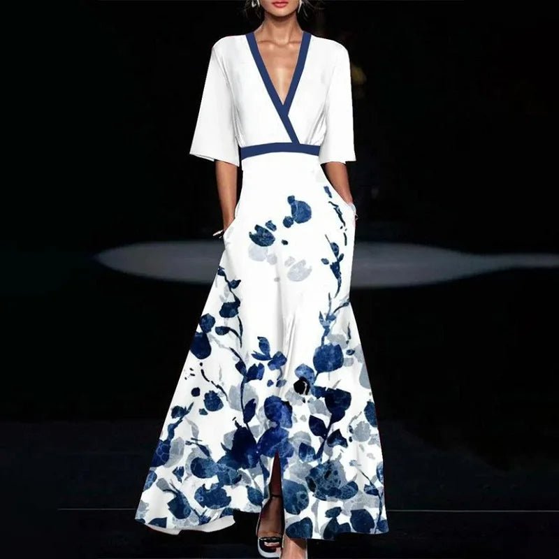 Graciela Floral Print Maxi Dress for Women Graceful Evening Look