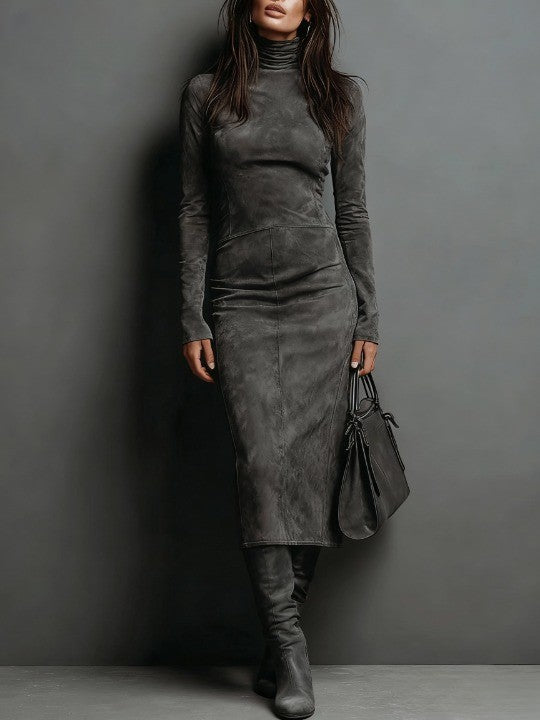 | Ava Suede Midi Dress