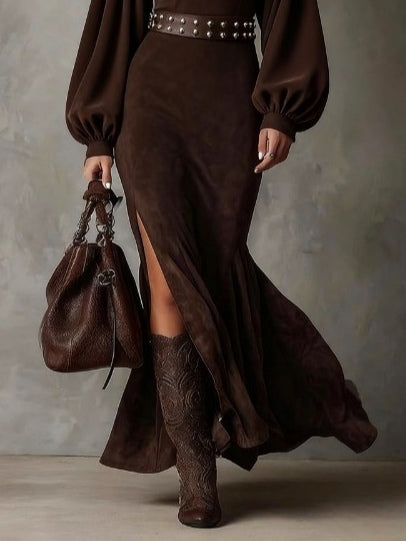 Harriet | Timeless Lantern Sleeve Midi Dress