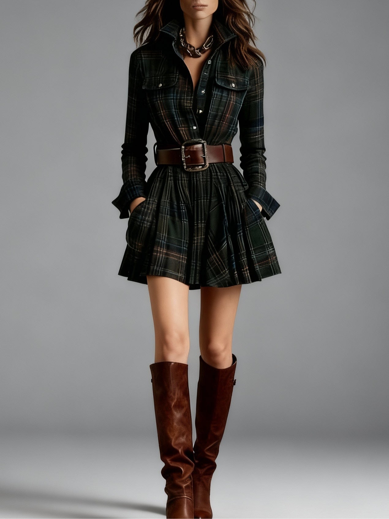 | Sienna Belted Shirt Dress