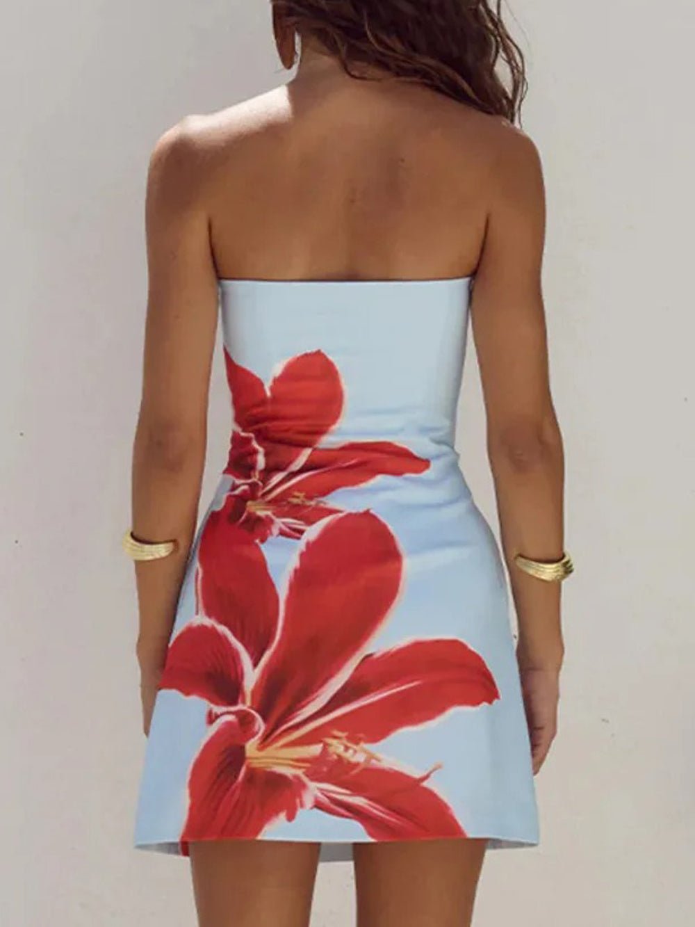 Off Julia Shoulder Backless Mini Dress