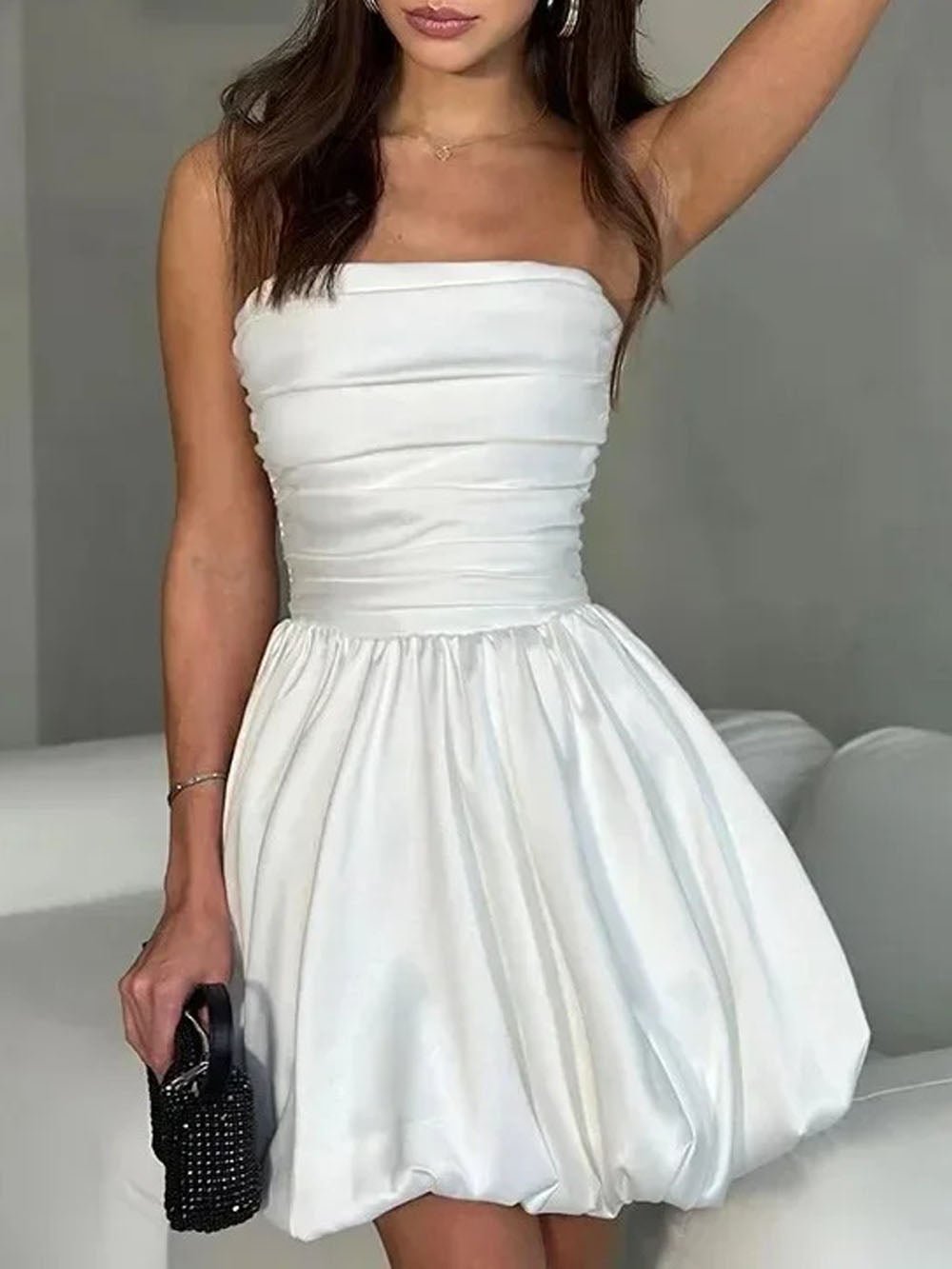 Off Juniper Shoulder Mini Dress