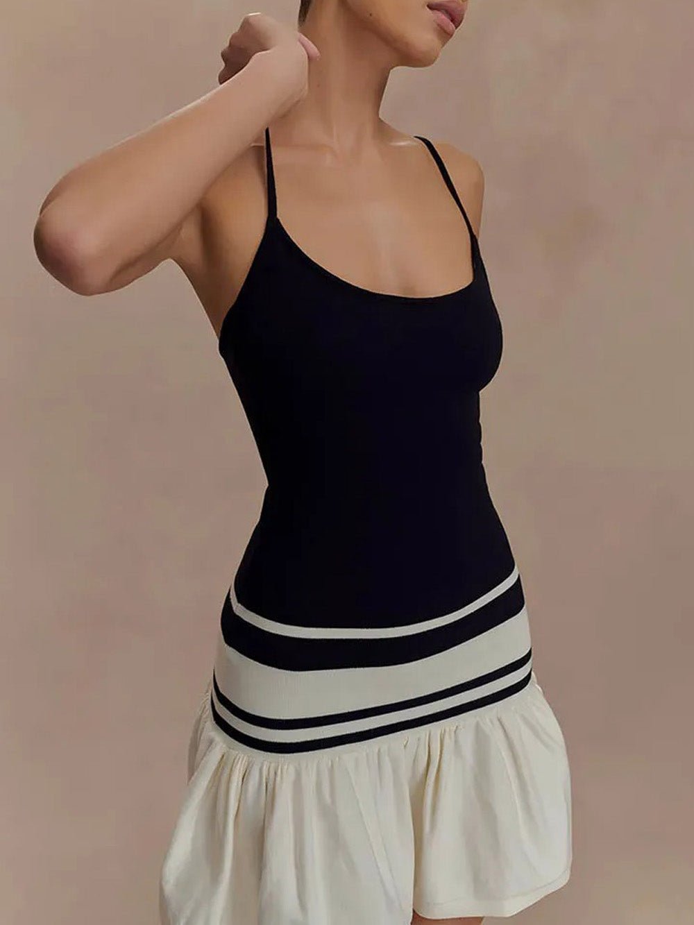 Striped Lana Ruffle Mini Dress