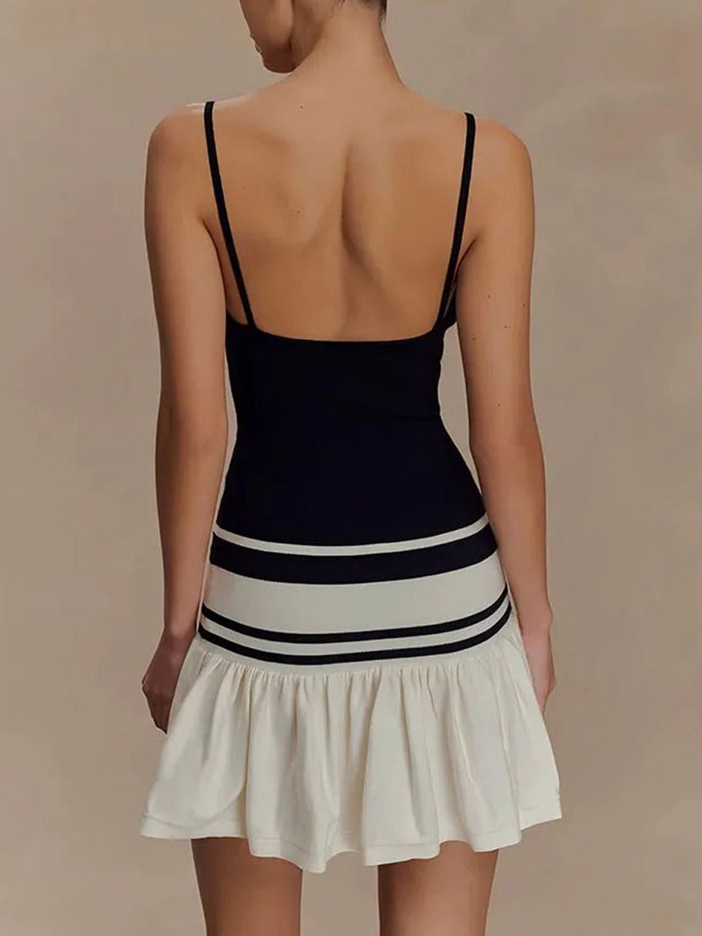 Striped Lana Ruffle Mini Dress