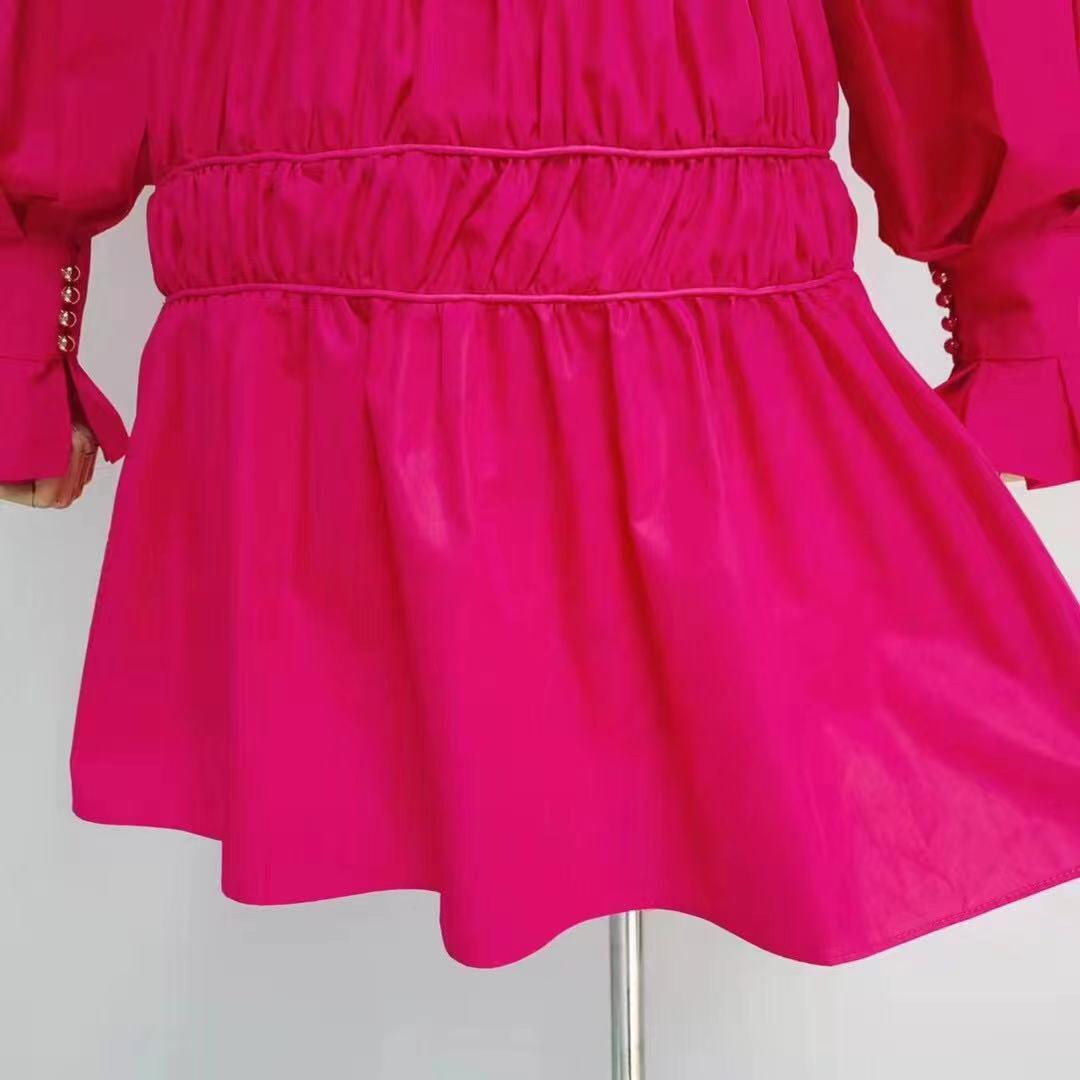 Solid Lannie Shirred Mini Dress