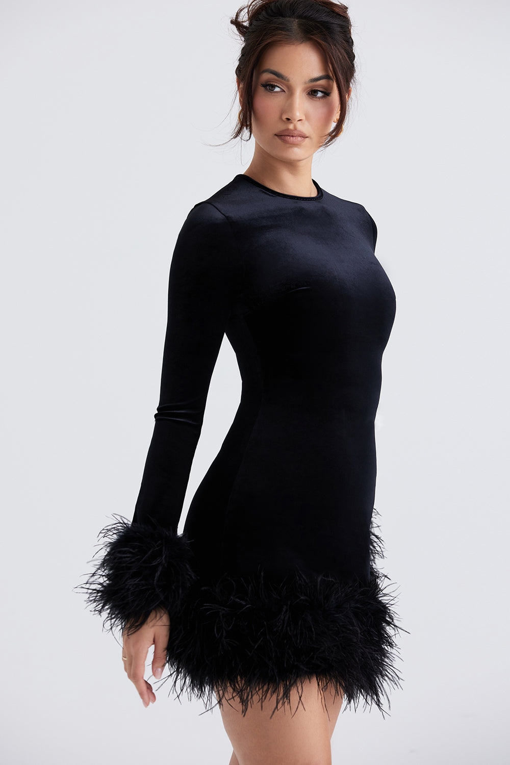 Boutique Lidia Women's Velvet Mini Dress Elevated Occasion Wear