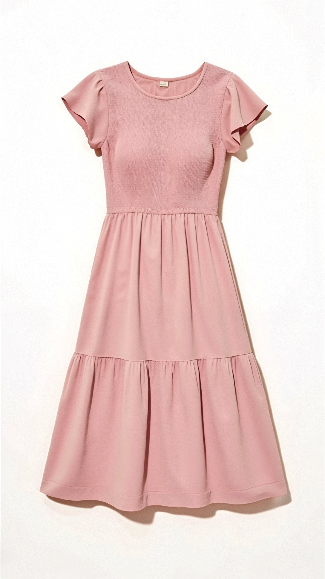 Chic Pilar Smocked Summer Midi Dress Pleated Designer Edit
