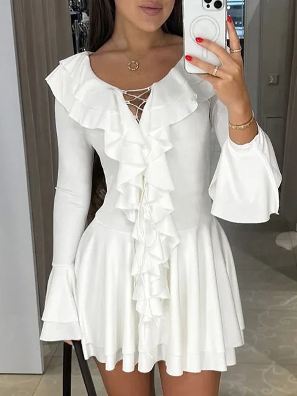 Ruffled Lennon Mini Dress