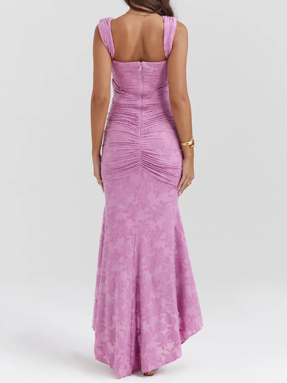 Off Lilly Shoulder Backless Midi Dress