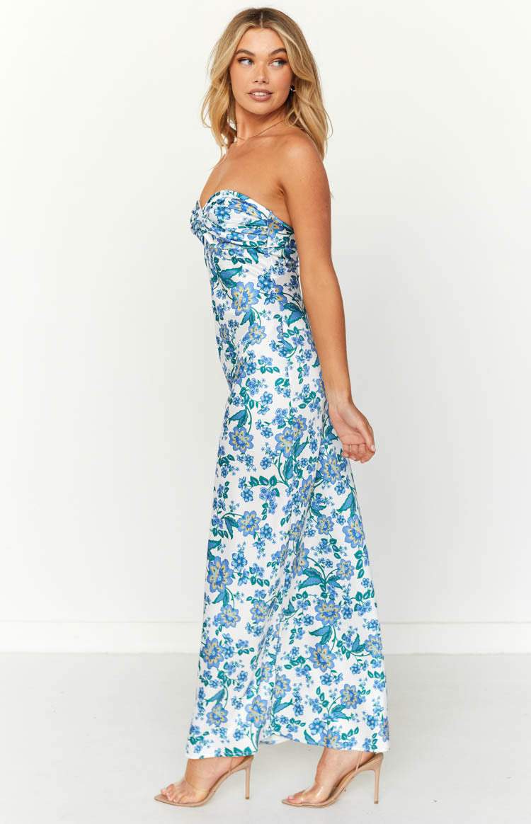 Guadalupe Elevated Printed Maxi Tube Dress with Knot Detail Premium Wardrobe Essential