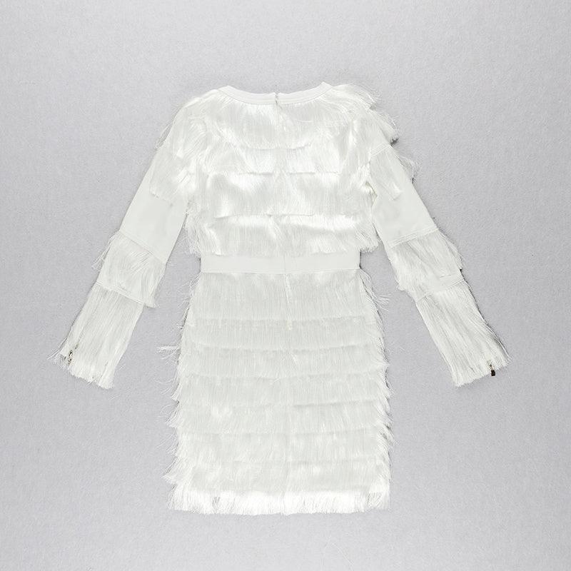 Deep Louanne V Layared Tassel Dress